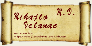 Mihajlo Velanac vizit kartica